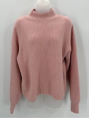 Old Navy Sweater Women’s M TALL Pink SOSOFT Knit Cropped Mock Neck Pullover Top